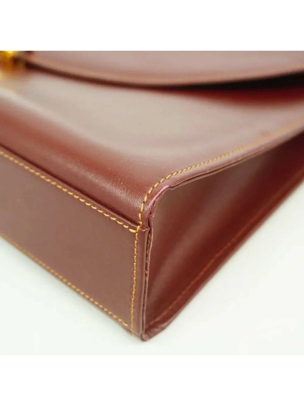 Cartier Business Bag Must Leather Bordeaux Gold